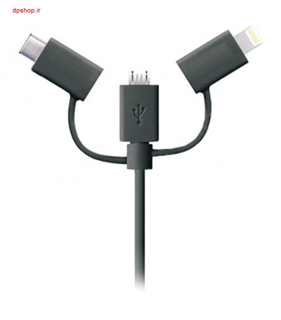 کابل 3 منظوره USB 2.0 Type-C/Lightning/Micro B به طول 1 مترفرانت