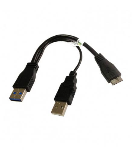 کابل هارد Micro USB3.0 فرانت 20 سانتی با کابل شارژ USB2.0